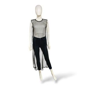 The Ragged Priest Black Sheer Mesh Dress, Medium